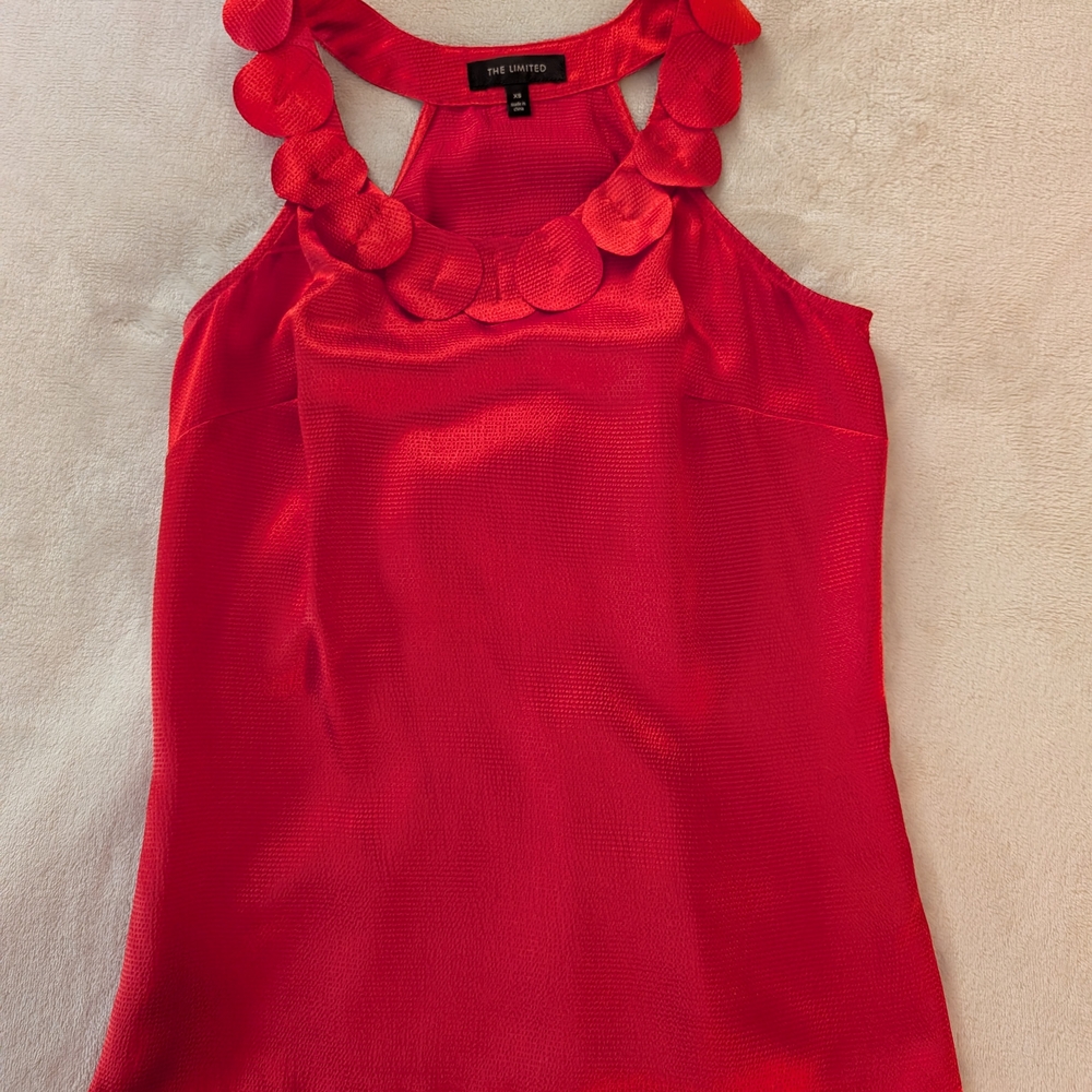 The Limited Red Orange Sleeveless Top